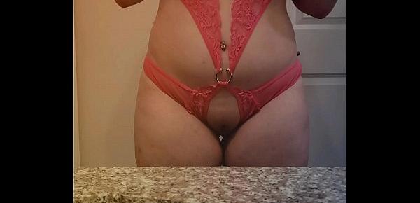 I try on my new lingerie